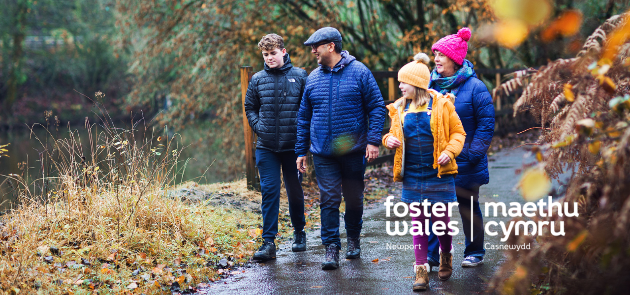 story of tia hero image, family walking besides a river